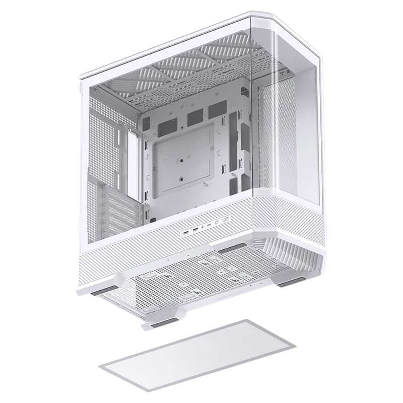 Корпус JONSBO D400, Midi-Tower, TG, no fan, 2xUSB-A 3.0 + 1xUSB-C 3.2, ATX, mATX, mITX White