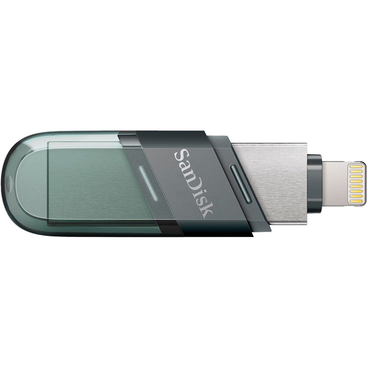 Флеш Диск Sandisk 128Gb iXpand Flip SDIX90N-128G-GN6NE USB3.1 зеленый/серебристый