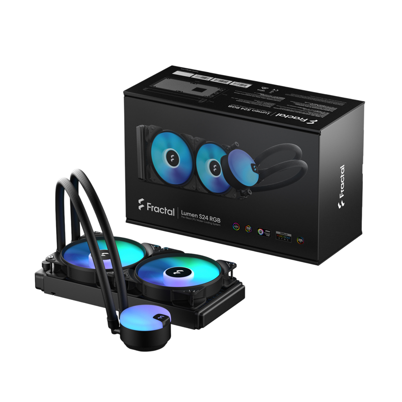 Система жидкостного охлаждения System Fractal Design Lumen S24 V2 RGB (180W, 240mm, Black, ARGB/ Fan