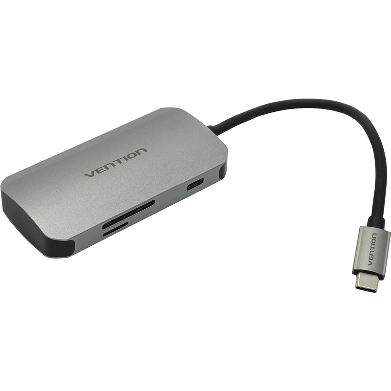Мультифункциональный хаб Vention USB 3.1 M/USB 3.0 F x 3/USB Type C F/TF F/SD F (TNHHB)