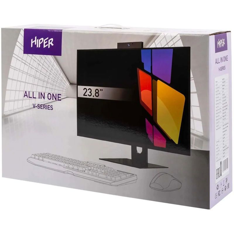 Моноблок HIPER V6   23.8"(1920x1080 (матовый) IPS)/Intel Core i3 14100(3.5Ghz)/16384Mb/512PCISSDGb/n