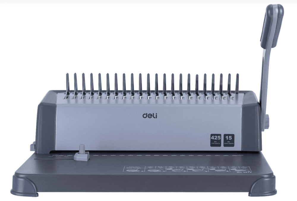 Переплетная машина (брошюровщик), кол-во пробиваемых листов 15, объем переплета 425 л.,21 отверстие