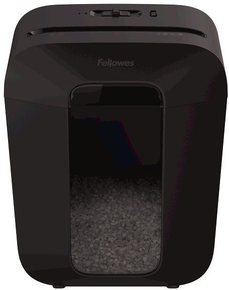 Шредер Fellowes PowerShred LX41 черный (секр.P-4) фрагменты 8лист. 17лтр. скрепки скобы пл.карты