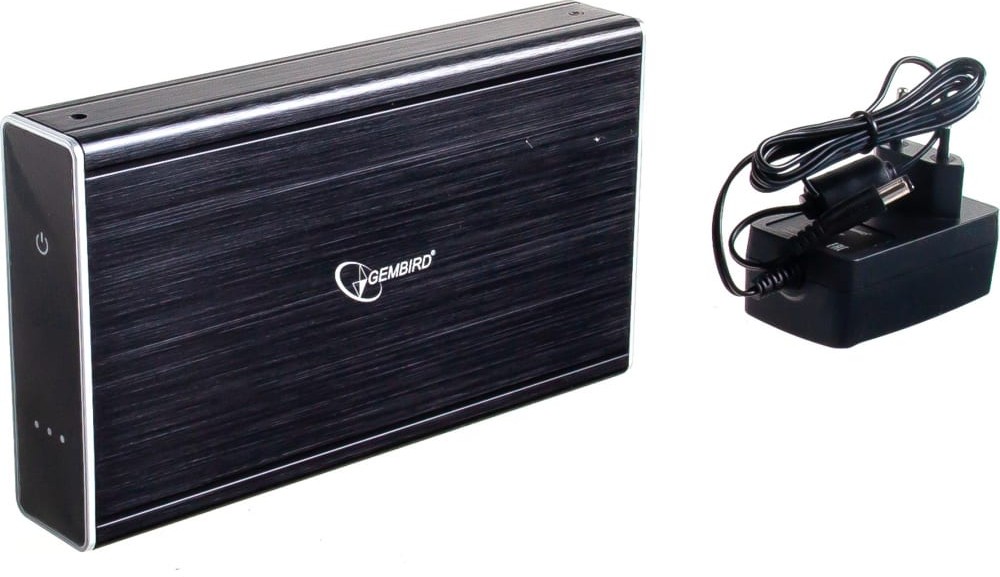 Gembird EE3-U3S-80 Внешний корпус 3.5" чёрный, USB 3.0, SATA, HDD/SSD, до 2 Тб, алюминий