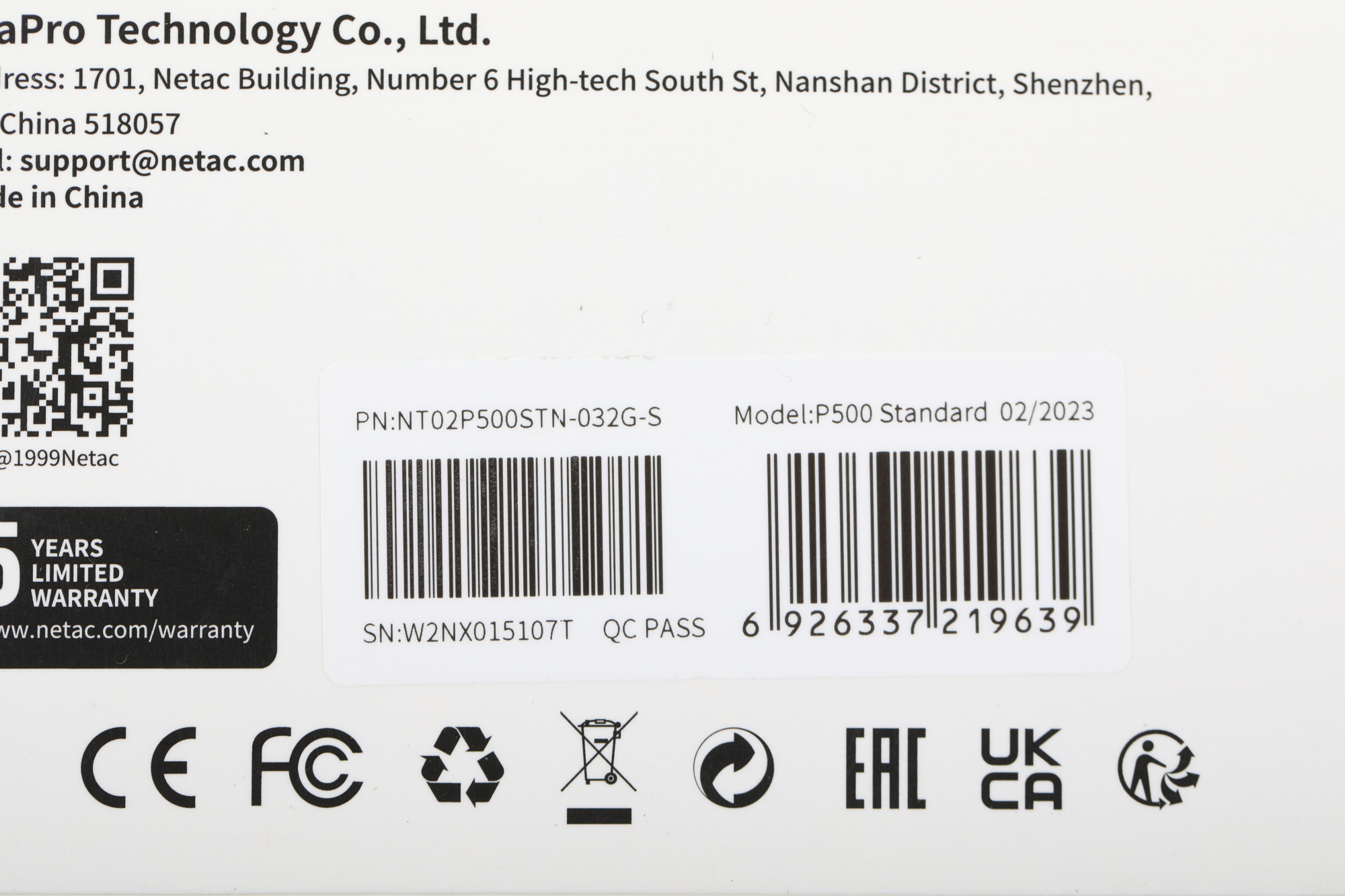 Флеш карта microSDHC 32GB Netac NT02P500STN-032G-S P500 w/o adapter
