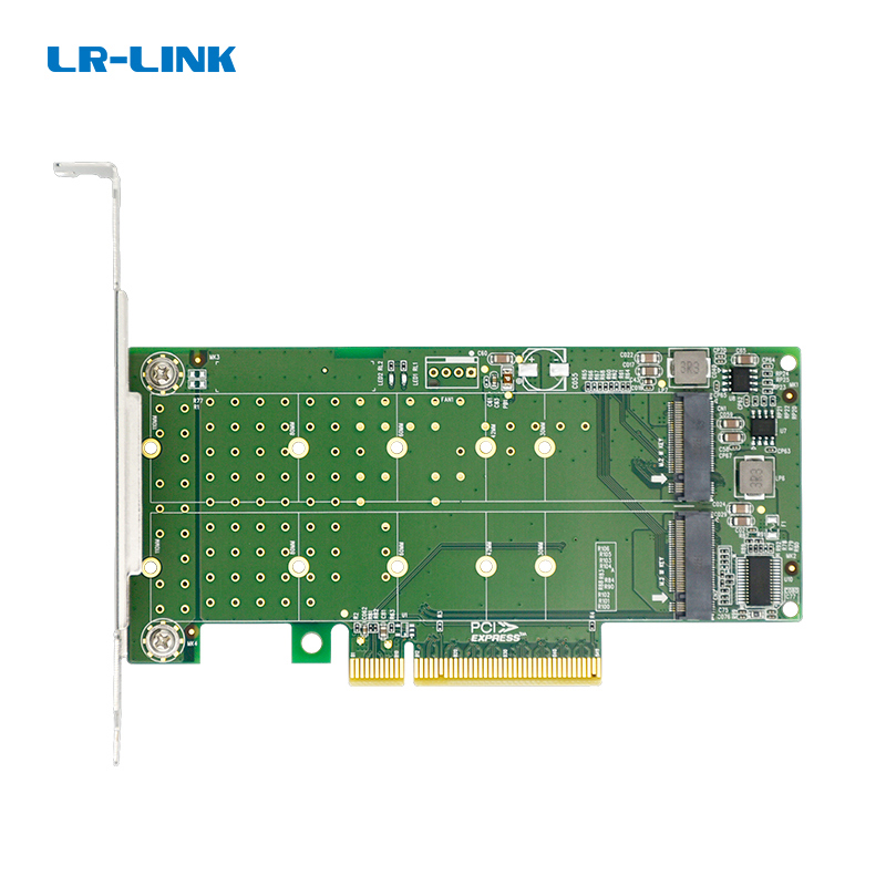 LR-Link PCIe x8 to 2-Port M.2 NVMe Adapter