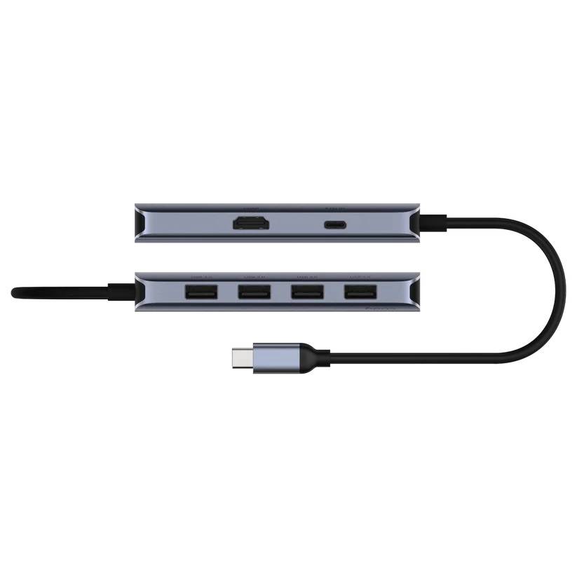 Адаптер 6-IN-1 USB-C Hub with 4K HDMI