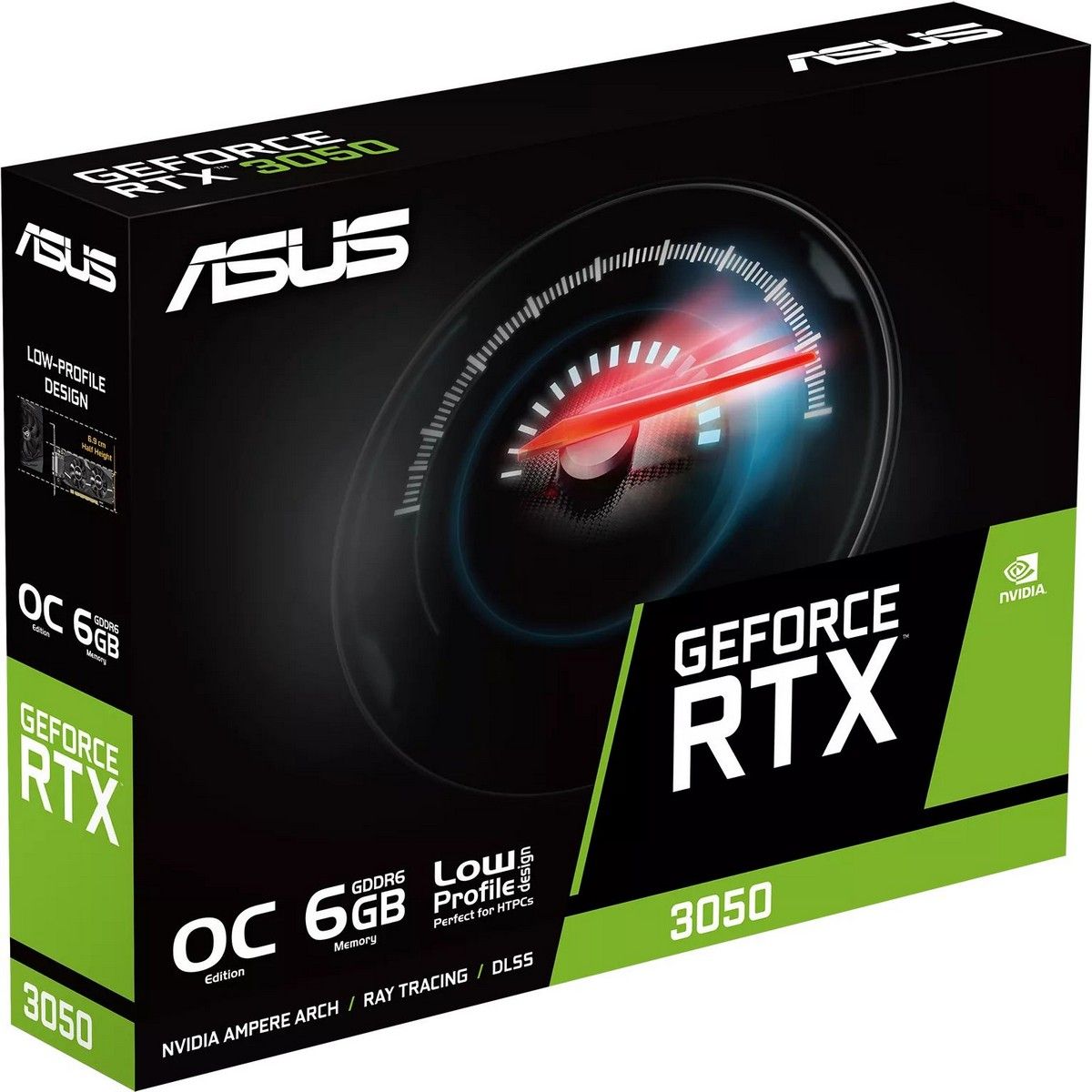 Видеокарта Asus PCI-E 4.0 RTX3050-O6G-LP-BRK NVIDIA GeForce RTX 3050 6Gb 96bit GDDR6 1507/14000 DVIx