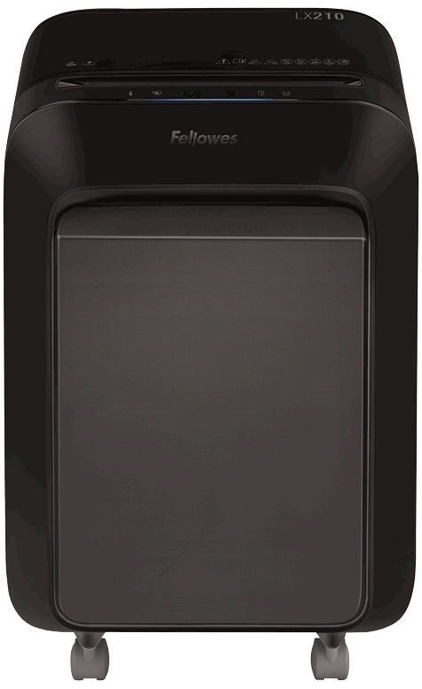 Шредер Fellowes PowerShred LX210 черный (секр.P-4) фрагменты 16лист. 23лтр. скрепки скобы пл.карты