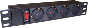 Блок распределения питания Lanmaster TWT-PDU10-10A4P гор.размещ. 4xSchuko 10A
