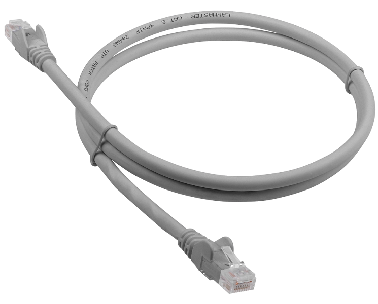 Патч-корд Патч-корд LANMASTER LSZH UTP кат.6, 7.0 м, серый