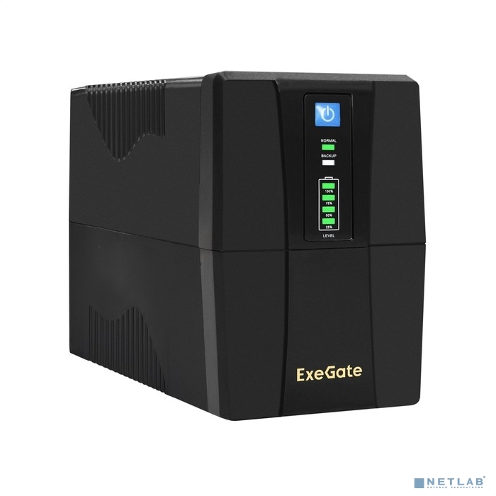 Exegate EX292764RUS ИБП ExeGate SpecialPro UNB-600.LED.AVR.2SH.RJ.USB <600VA/360W, LED, AVR, 2*Schuk