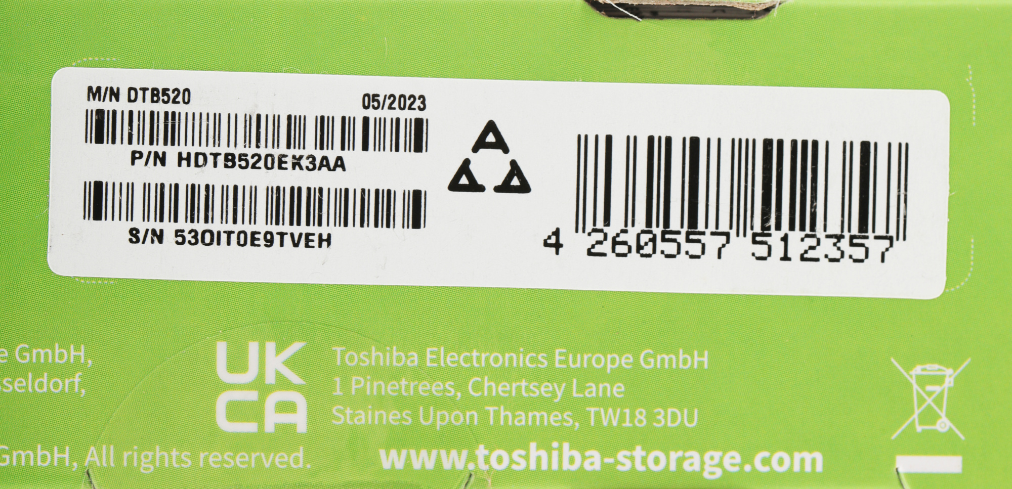 Жесткий диск Toshiba USB3.0 2TB HDTB520EK3AA Canvio Basics 2.5" черный