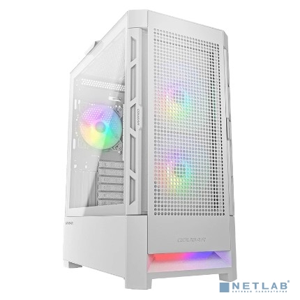 Cougar Airface RGB White, 2х140мм + 1x120mm ARGB Fan, ARGB Fan Hub, без БП, белый, ATX