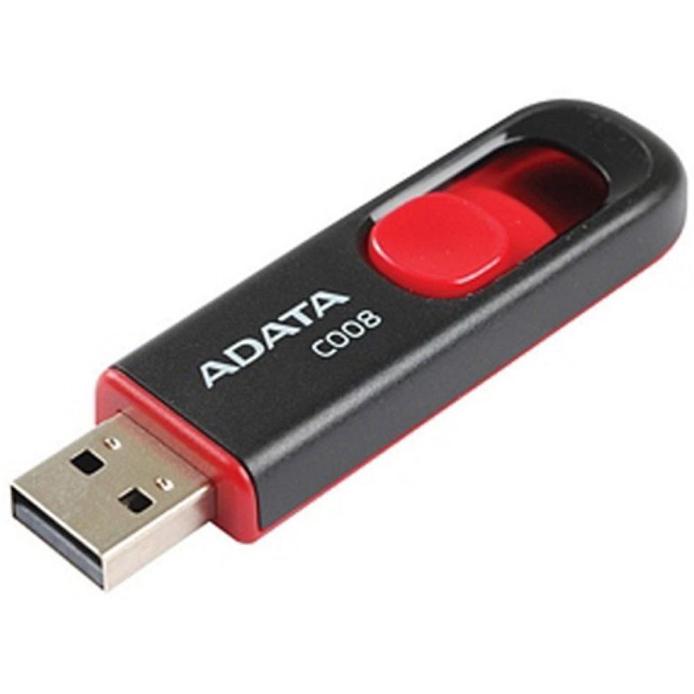 Флеш Диск A-Data 64GB Classic C008 AC008-64G-RKD USB2.0 красный/черный