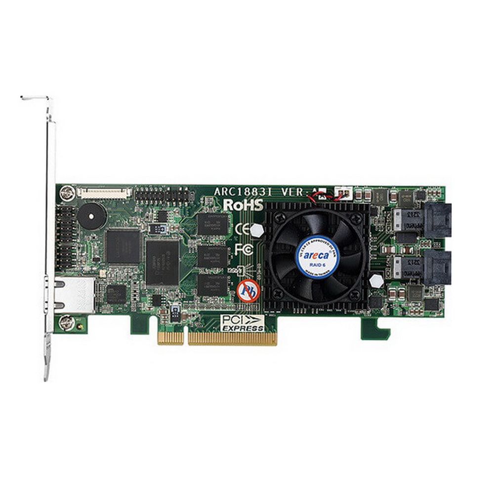 RAID-контроллер Areca ARC-1883i PCIe 3.0 x8 Low Profile, SAS/SATA 12G, RAID 0,1,5,6,10,50,60, 8port 