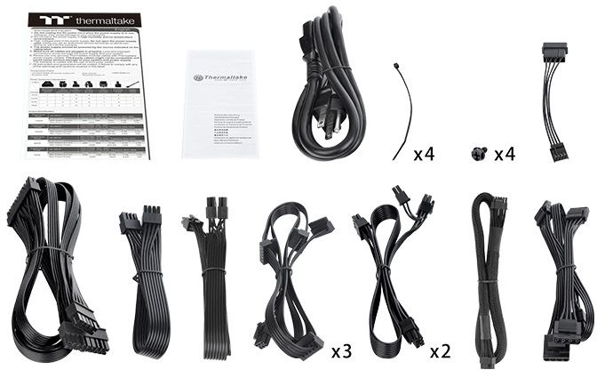 Блок питания Thermaltake ATX 1200W Toughpower GF3 Gen.5 80+ gold 24pin APFC 140mm fan color LED 12xS