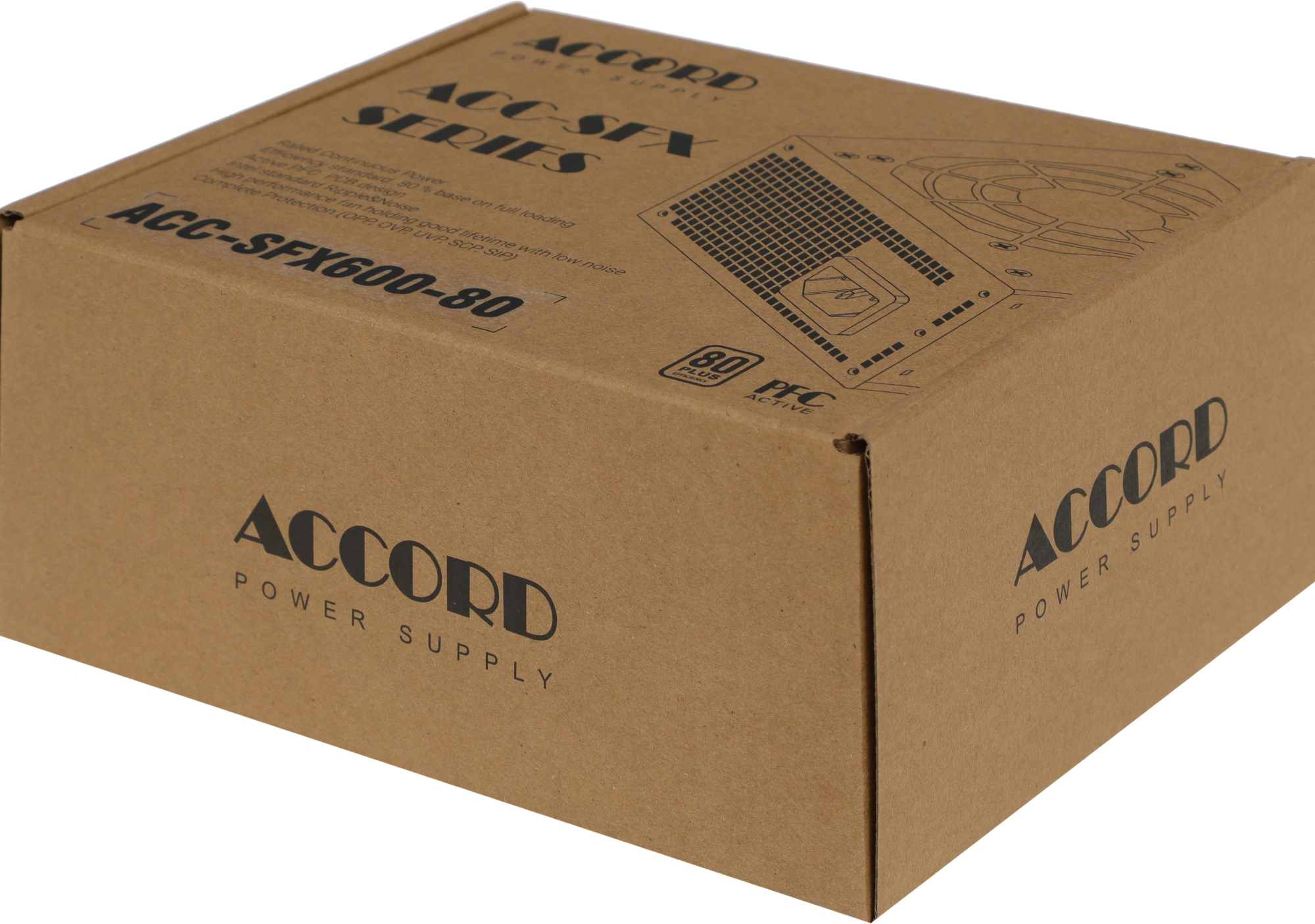 Блок питания Accord SFX 600W ACC-SFX600-80 (20+4pin) APFC 80mm fan 3xSATA RTL