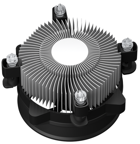 Устройство охлаждения(кулер) PcCooler R120 Soc-1200/1700/1851 серебристый 4-pin 27.8dB Al 95W 191gr 