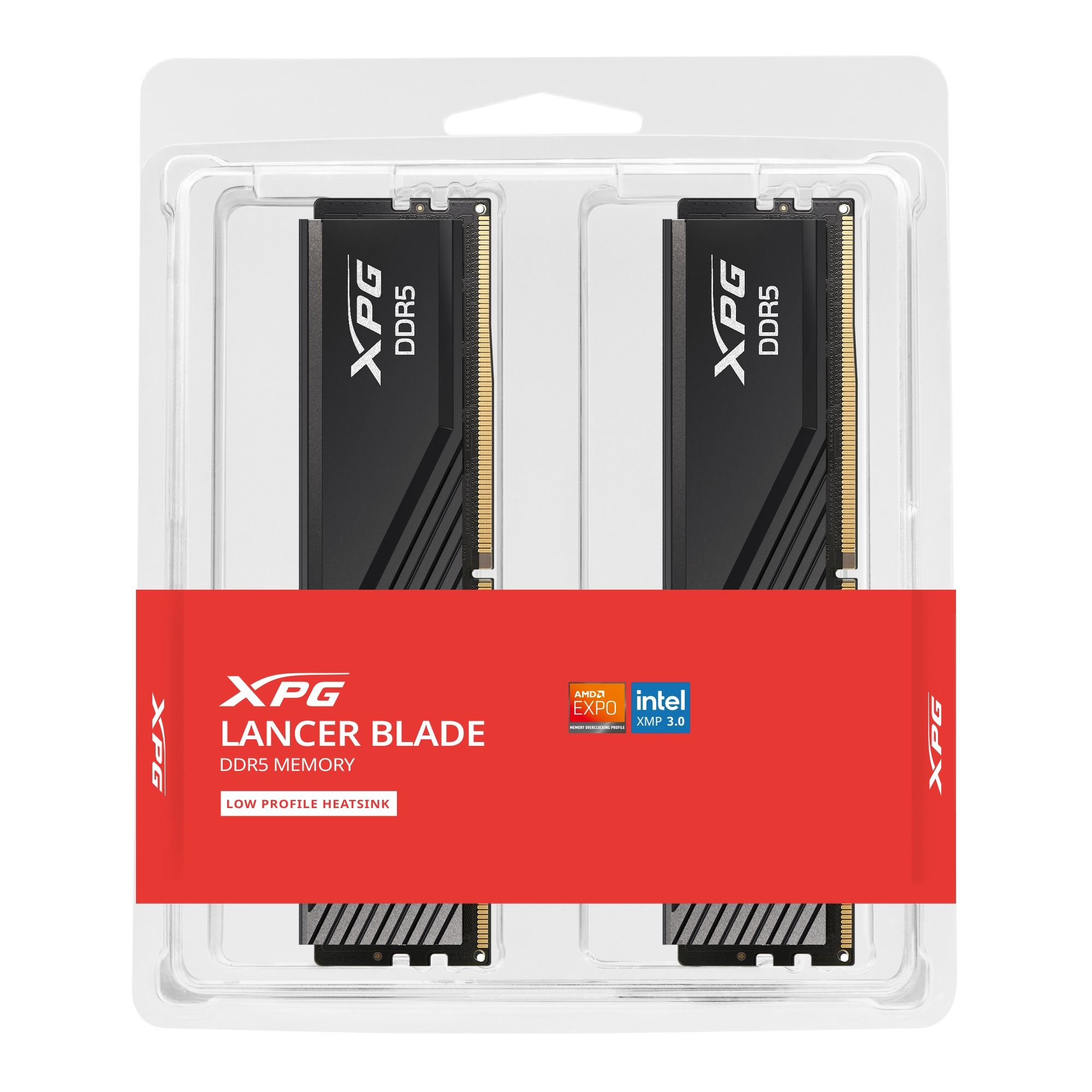 Оперативная память ADATA LANCER BLADE DDR5 DIMM 32GB 6000MHz 2*16GB 48-48-48 1.25V BLACK DUAL TRAY