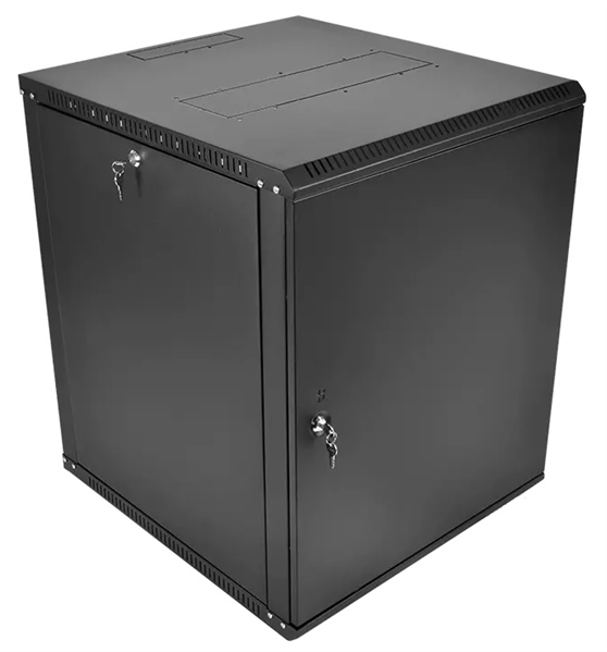 шкаф ЦМО Шкаф телекоммуникационный настенный разборный ЭКОНОМ 12U (600  350) дверь металл, цвет черн