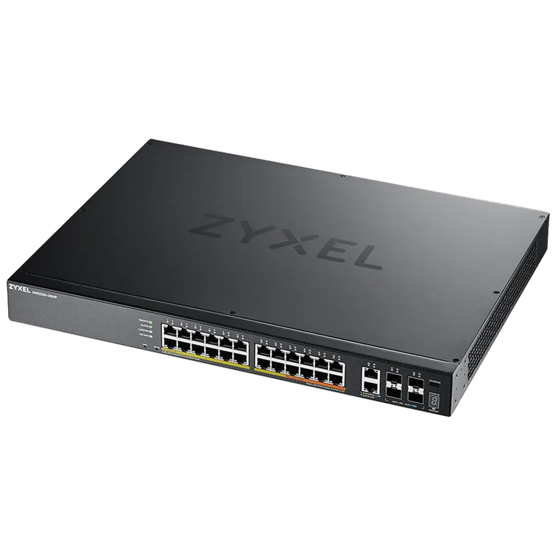 Коммутатор Zyxel XGS2220-30HP-EU0101F (L3) 24x1Гбит/с 2x10Гбит/с 4SFP+ 16PoE+ 8PoE++ 400W управляемы