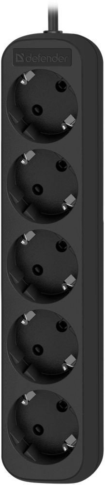 Сетевой удлинитель Defender M550 5м (5 розеток) черный (коробка)