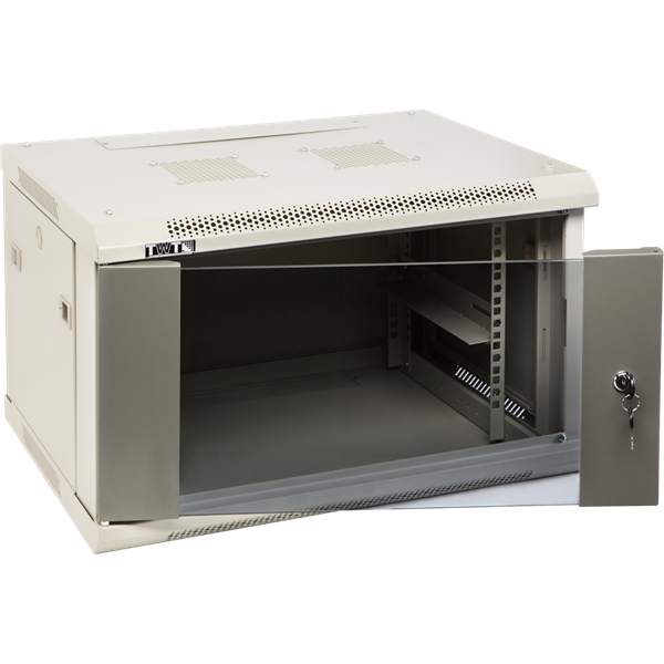 Шкаф Шкаф настенный серии Pro, 6U 600x450, стеклянная дверь