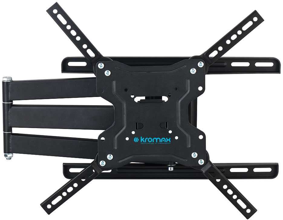 Кронштейн для телевизора Kromax DIX-19 черный 22"-65" макс.45кг настенный поворотно-выдвижной и накл