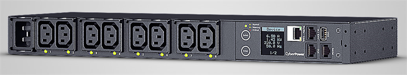 Панель питания распределительная CyberPower PDU PDU41005  (PDU20SWHVIEC8FNET) Switched, 1U type, 16A