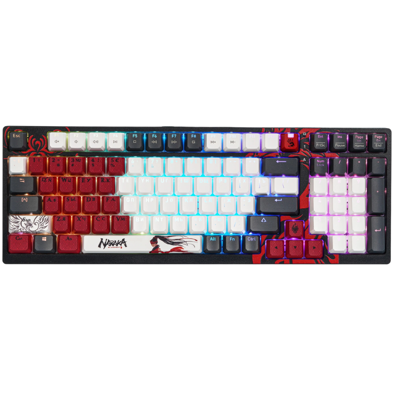Клавиатура A4Tech Bloody S98 Naraka BLMS Plus механическая черный/красный USB for gamer LED (уценка)