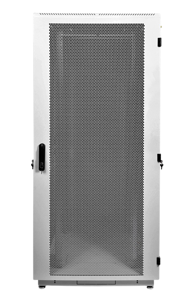 Шкаф ЦМО Шкаф телекоммуникационный напольный 42U (600x1000) дверь перфорированная 2 шт., цвет чёрный