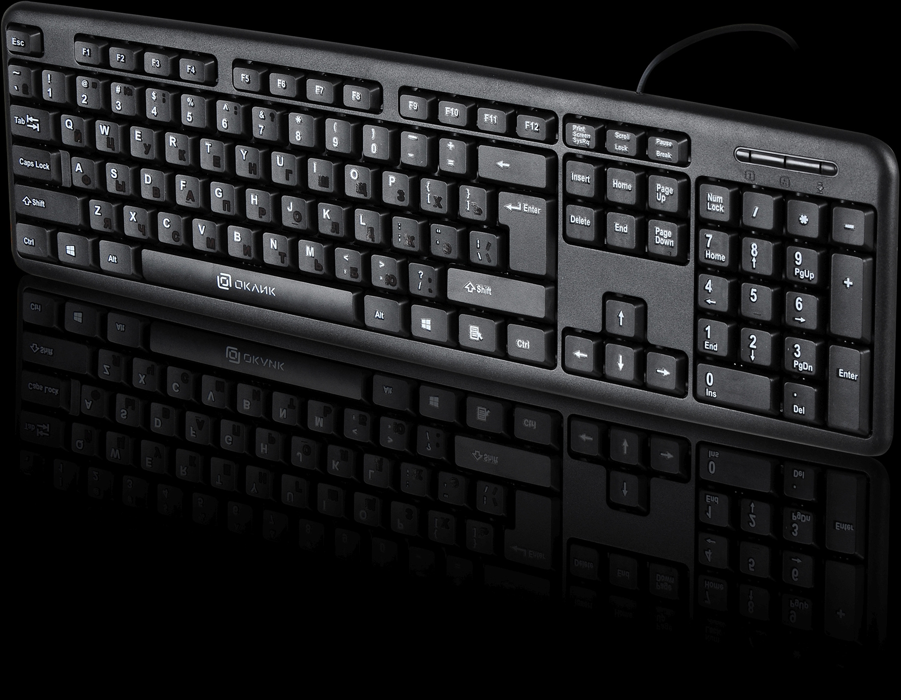 Клавиатура Оклик 90M черный USB