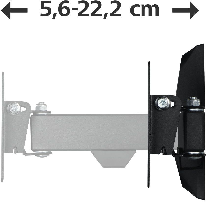 Кронштейн для телевизора Hama H-118113 черный 10"-26" макс.15кг настенный поворот и наклон