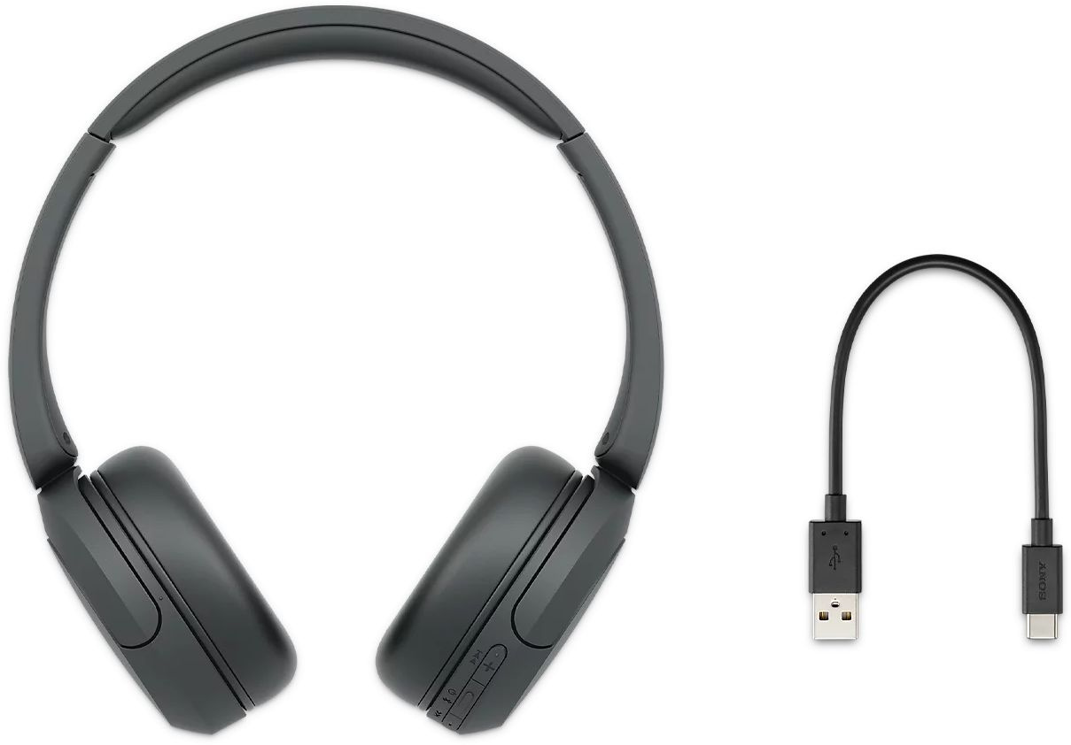 Гарнитура накладные Sony WH-CH520 черный беспроводные bluetooth оголовье (WH-CH520/B)