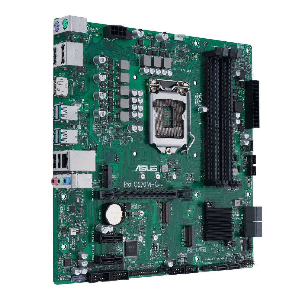 Материнская плата ASUS PRO Q570M-C/CSM LGA1200 mATX 4xDDR4 PCIEx16 2xPCIEx1 2xM.2 DP HDMI GLAN (1652