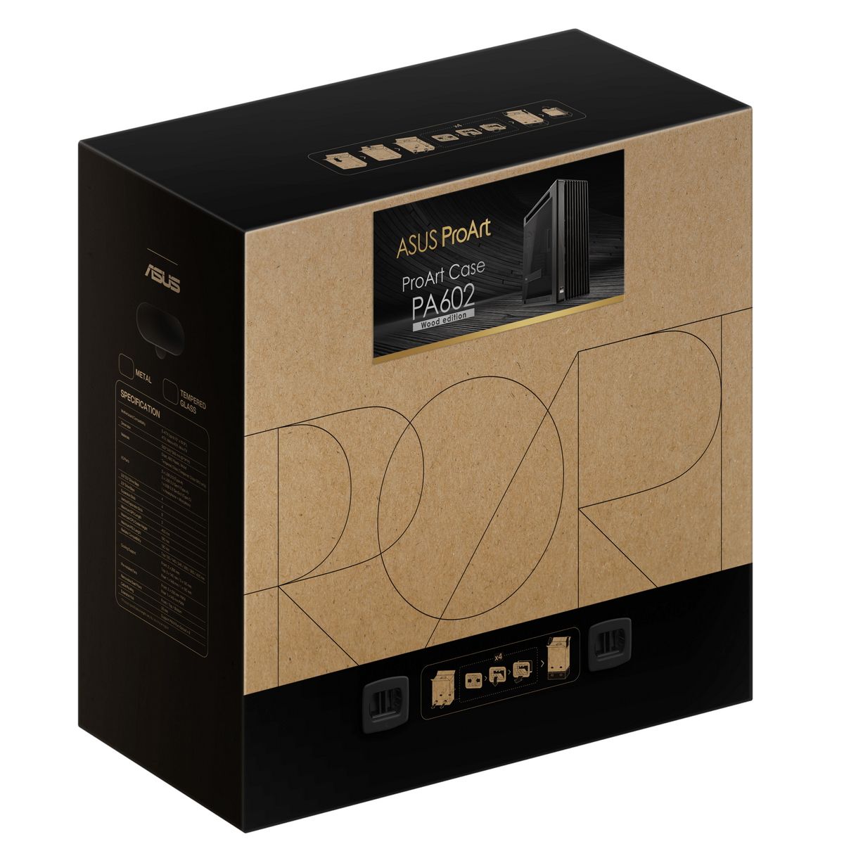 Корпус  PROART PA602 WOOD METAL PWM BLACK