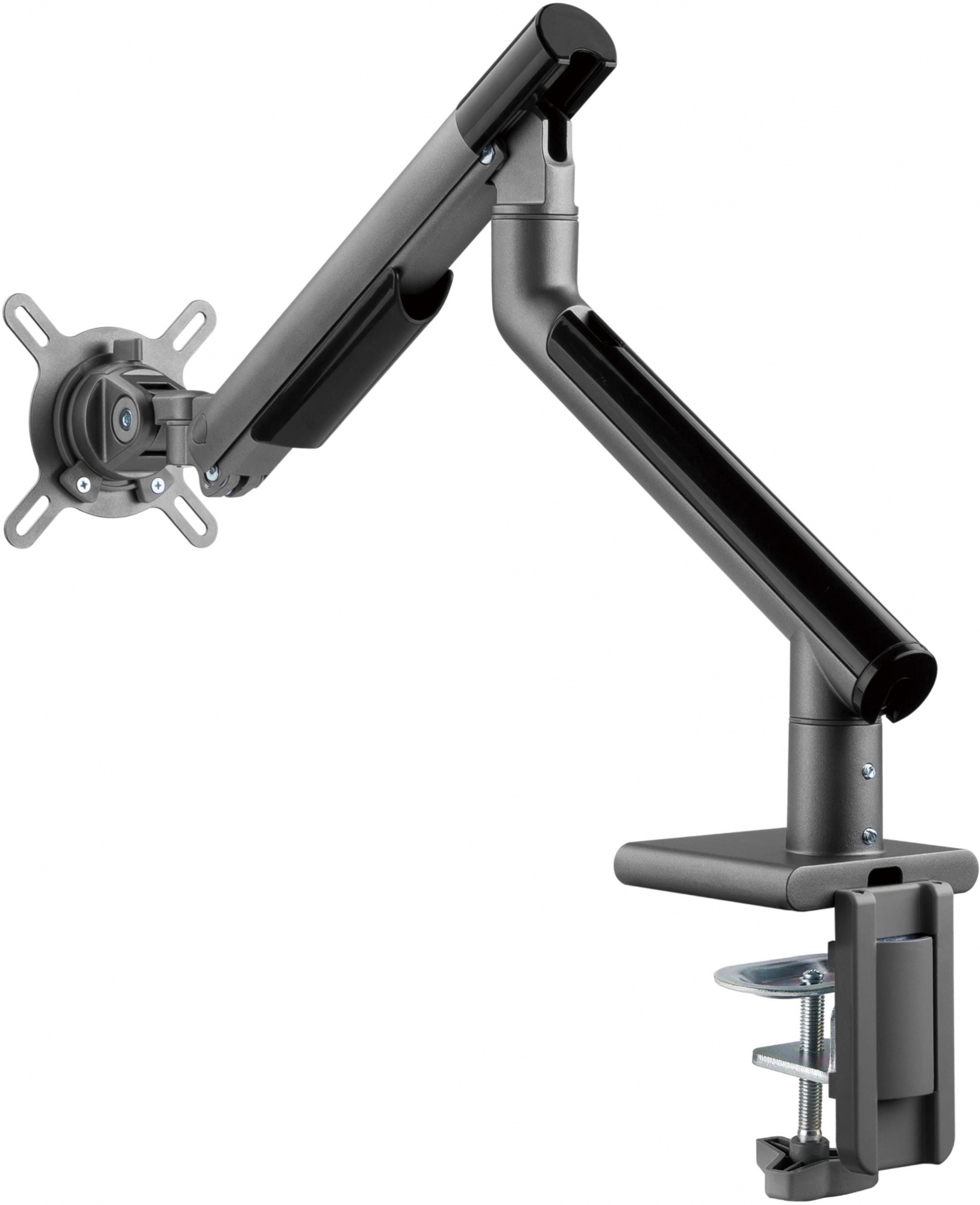 Кронштейн для мониторов Ultramounts UM713B черный 17"-32" макс.9кг крепление к столешнице поворот и 