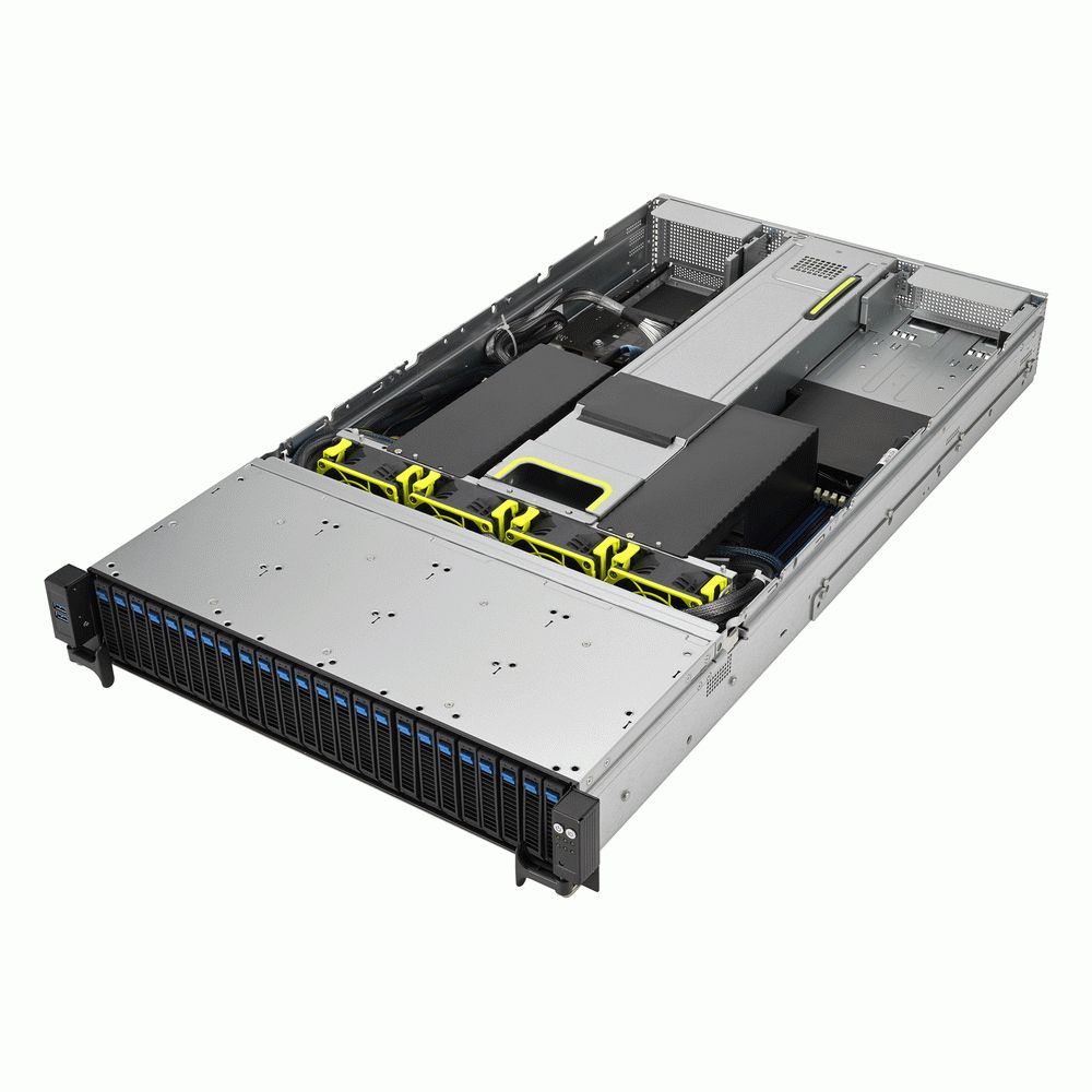 Сервер ASUS RS720-E11-RS24U 2U, 2xLGA4677, 32 DIMM DDR5, 24x 2.5"(12x NVMe+12x NVMe/SATA/SAS* hs), 2