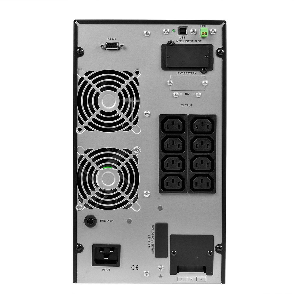 ИБП POWERMAN Online 3000I N (IEC320) Мощность 3000 ВА/2700 Вт, батареи: 12 В 9 Ач - 6 шт. Подключени