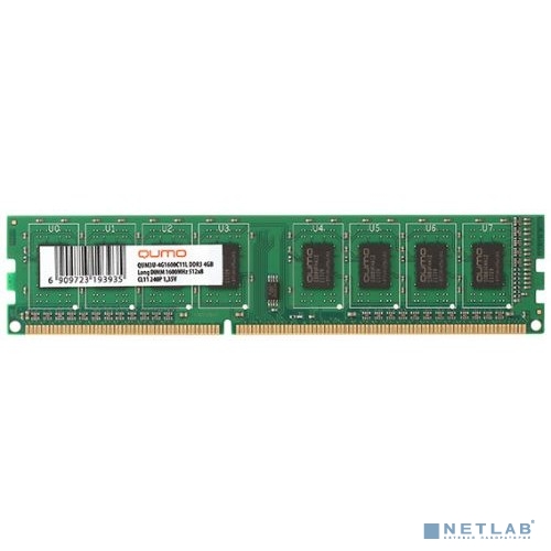 QUMO DDR3 DIMM 8GB (PC3-12800) 1600MHz QUM3U-8G1600C11L 1.35V