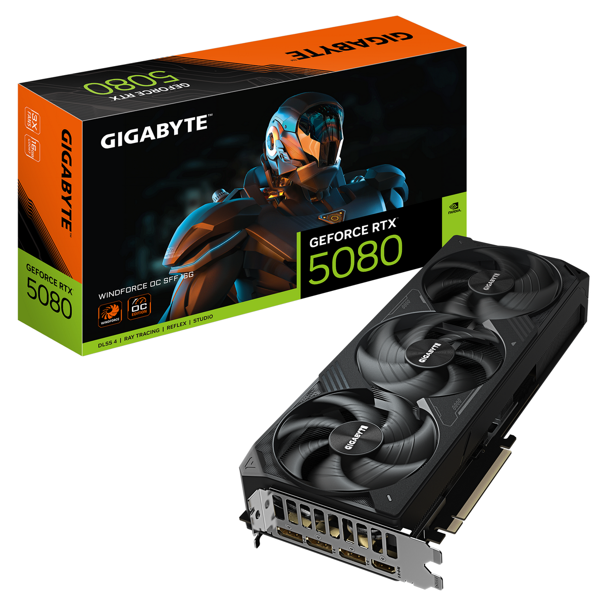 Видеокарта Gigabyte PCI-E 5.0 GV-N5080WF3OC-16GD 1.0 NVIDIA GeForce RTX 5080 16Gb 256bit GDDR7 2670/