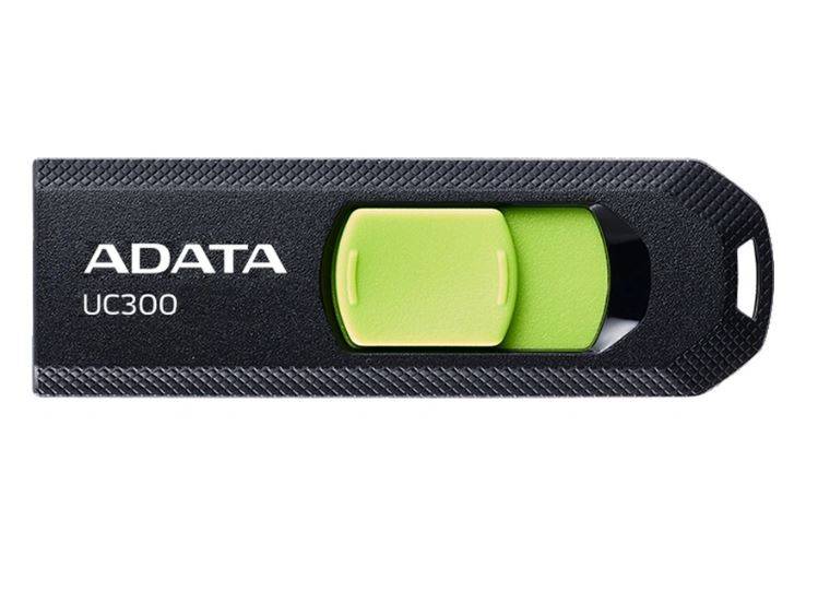 Флеш Диск A-Data 32Gb Type-C UC300 ACHO-UC300-32G-RBK/GN USB3.2 черный/зеленый