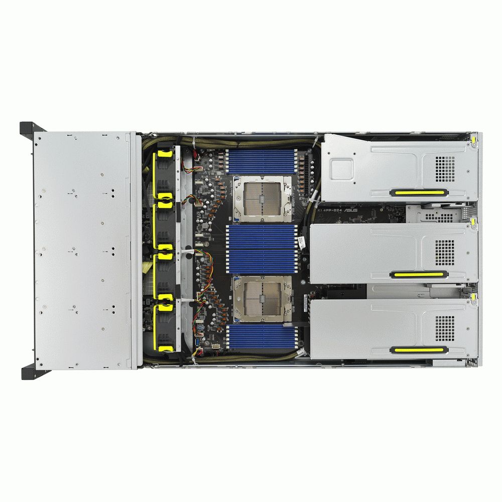Сервер ASUS RS720A-E12-RS24U /GPU, 2xSP5(LGA 6096/ up to 400W),24xDDR5 RDIMM(up to 6TB),24xNVMe/SATA