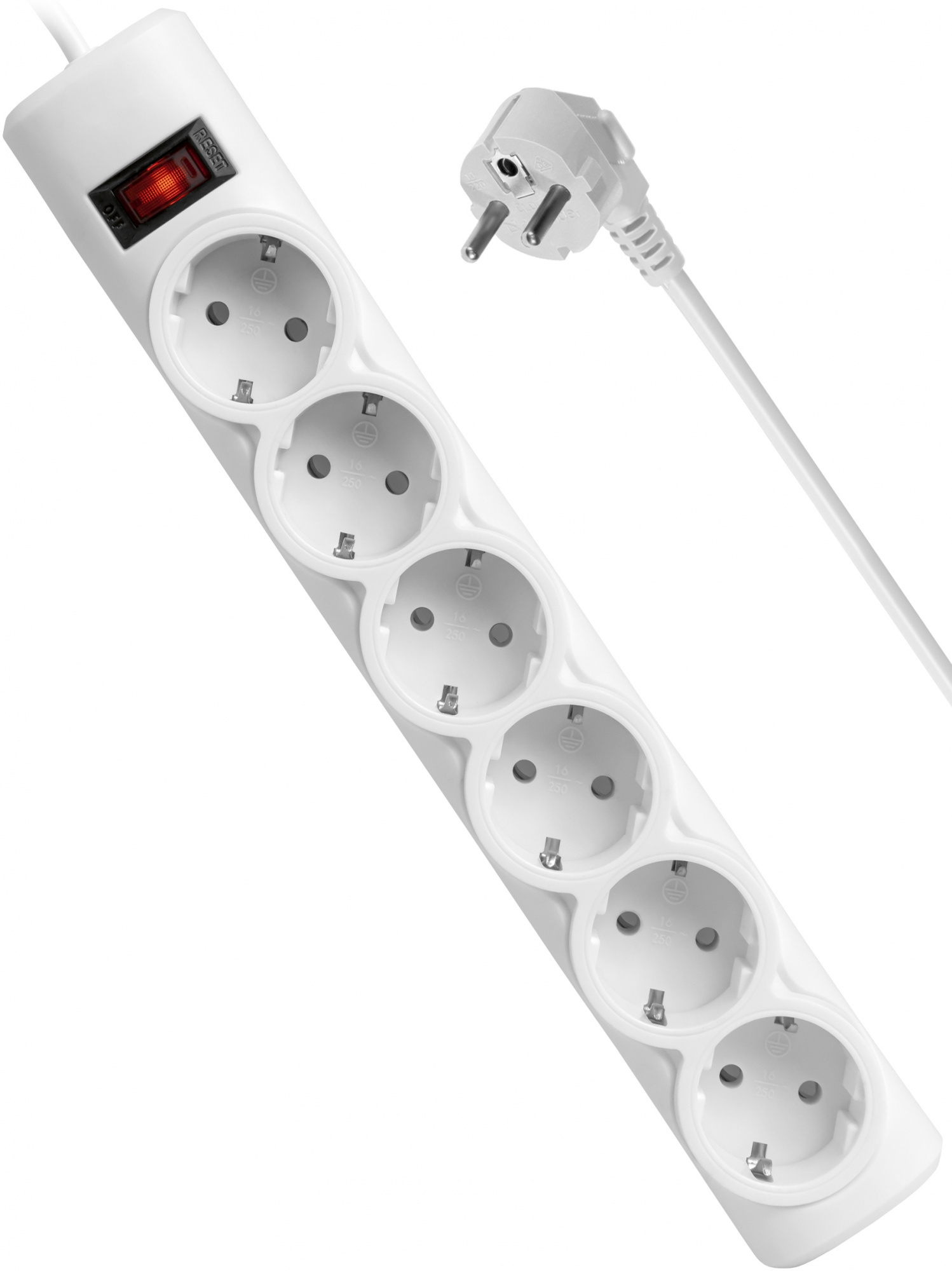 Сетевой фильтр Defender DFS 153 3м (6 розеток) белый (коробка)