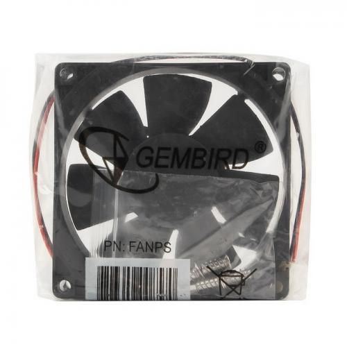 Gembird Вентилятор 80x80x25, втулка, 2 pin, провод 30 см (FANPS)
