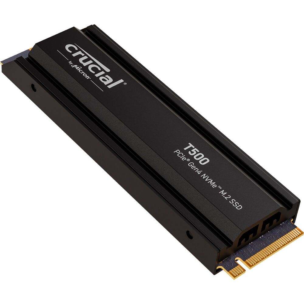 Твердотельный накопитель SSD Crucial T500 1TB PCIe Gen4 NVMe M.2 SSD with heatsink CT1000T500SSD5