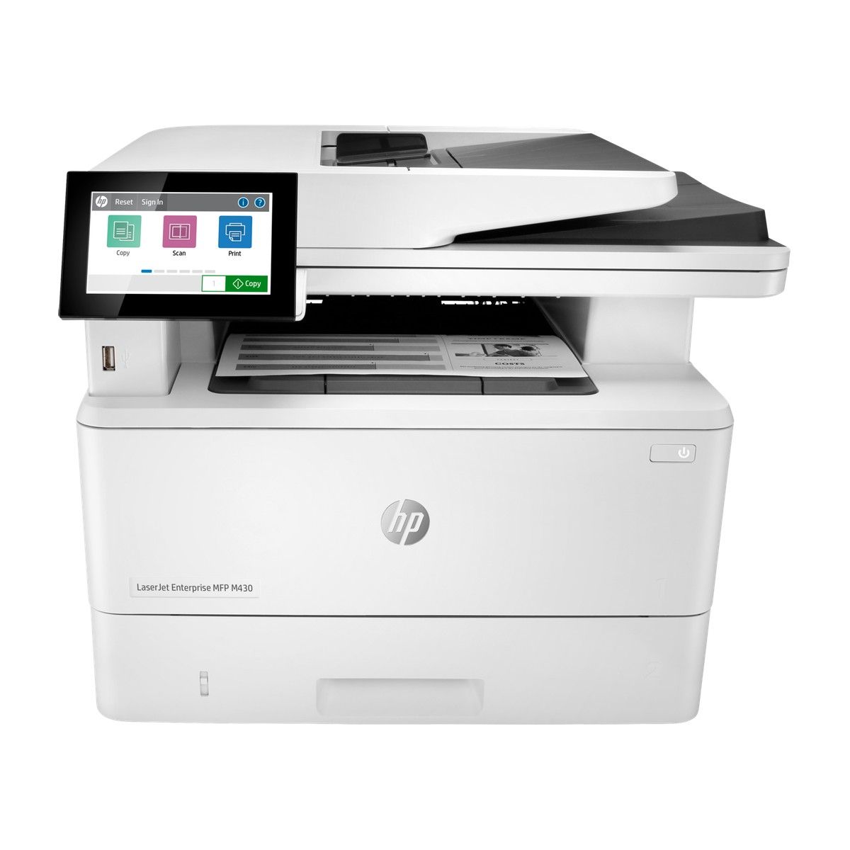 МФУ лазерный HP LaserJet Enterprise M430f (3PZ55A) A4 Duplex Net белый