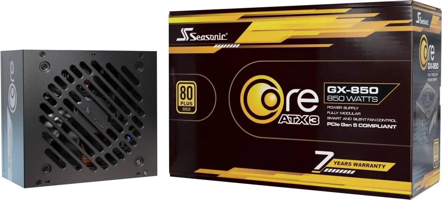 Блок питания Seasonic ATX 850W Core GX-850 Gen.5 80+ gold (20+4pin) APFC 120mm fan 6xSATA Cab Manag 