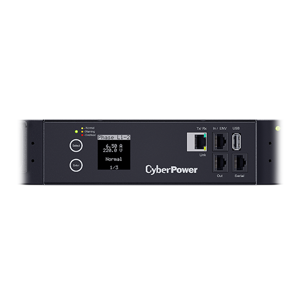PDU CyberPower PDU83401 3ph 0U, Switched MBO/11.5kW/16A,SNMP, plug IEC 309-16A/ (24) IEC 320 C13 (6)